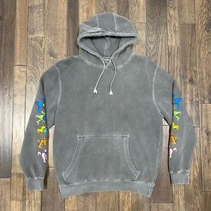 URBAN OUTFITTERS GRATEFUL DEAD DANCING BEAR HOODIE MENS SIZE SMALL VINTAGE GRAY
